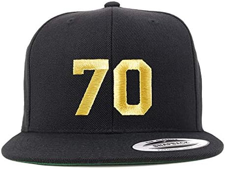 טרנדי הלבשה חנות מספר 70 זהב חוט שטוח ביל סנאפבק בייסבול כובע