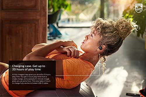 Philips A5205 אוזניות ספורט אלחוטיות, IPX7 אטום מים, אוזניות Bluetooth 5.1 אלחוטיות באוזן, טעינה USB-C, אוזניים