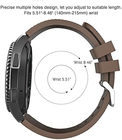 GHFHSG 20 ממ 22 ממ רצועת סיליקון אוניברסלית תואמת לרוב השעונים עם רצועות שעון 22 ממ
