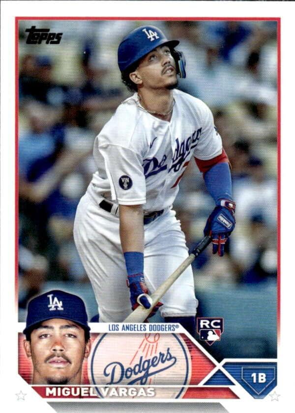 2023 Topps 163 Miguel Vargas NM-MT RC טירון לוס אנג'לס דודג'רס כרטיס מסחר בייסבול MLB