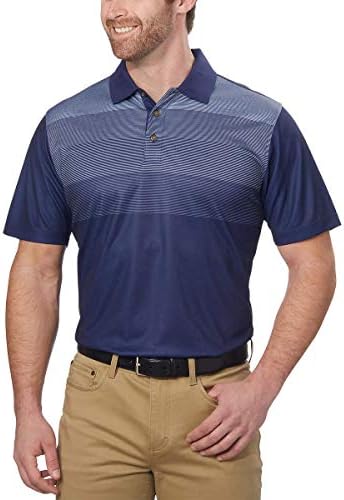 חולצת פולו של גולף פבל חוף גברים עם שרוול קצר ועיצוב מרקם אופקי
