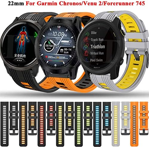 BAHDB 22 ממ רצועות שורש כף היד עבור Garmin Venu 2/Vivoactive 4 Smartwatch Silicone Watchband Forerunner