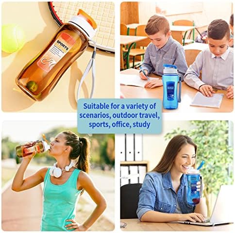 בקבוק מים של ברגלנדר 24 גרם חבילה של 2, בקבוקי מים ספורטיביים BPA בחינם ועמיד דליפות לסטודנטים, ספורט כושר