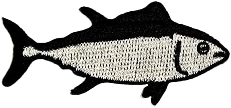 Kleenplus 3PCs. טלאי דגי סלמון מדבקה אומנויות סלמון דייג דייג דייג מצויר טלאי סימן סמל תלבוש