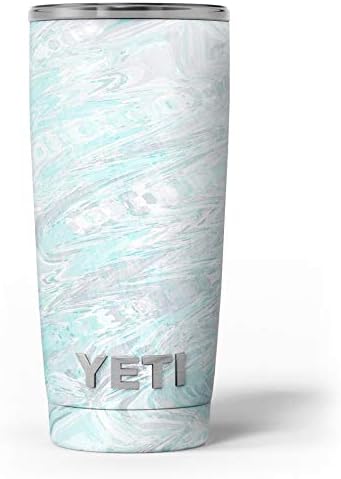 עיצוב Skinz Teal Slate Slate Surble V39 - ערכת גלישת ויניל מדבקות עור תואמת לכוסות הכוס של Cooler Cooler
