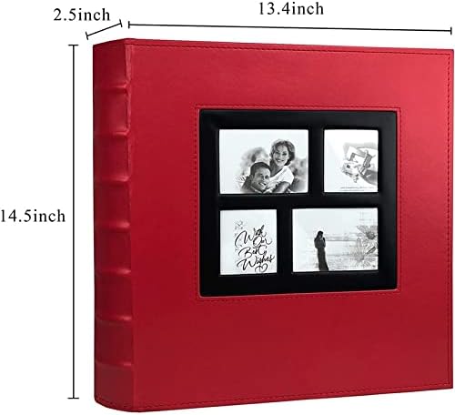 אלבום תמונות N/A מחזיק 4x6 400 תמונות דפי קיבולת גדולה כיסוי עור קלסר קלסר חתונה אלבומי תמונות משפחתית