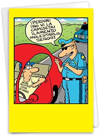 נובלורקס הומוריסטי ספרדי ספרדי כרטיס ברכה עם עמית לעבודה במעטפה בגודל 5 אינץ