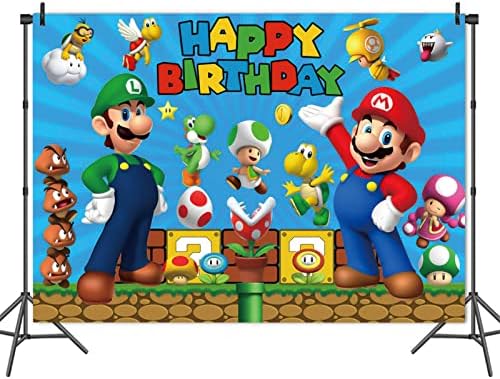 8 * 6 רגל קריקטורה מטבע משחק וידאו יום הולדת שמח נושא צילום תפאורות ילדי בני מסיבת יום הולדת דקור