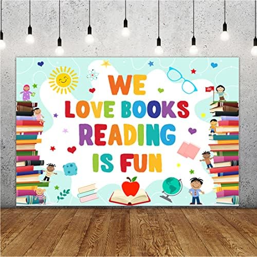 לופריס עולם ספר יום רקע אנחנו אוהבים ספרי קריאה הוא כיף ילדי קריאת צילום רקע סטודנטים בכיתה ספריית ילדים יסודי