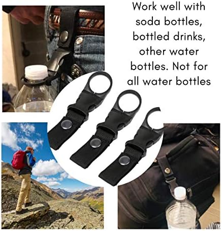 3 יחידות תליית אבזם נייד מים בקבוק טבעת מחזיק מים מינרליים בקבוק קליפ עבור תרמיל חגורת חיצוני קמפינג טיולי