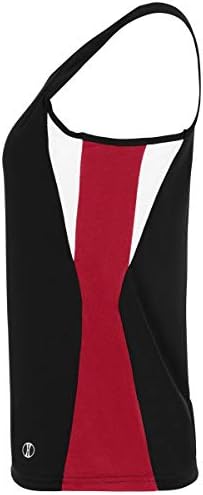 Holloway Sportswears Womens Singlet L Black/Scarlet/White