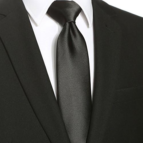 63 עניבת גברים ארוך במיוחד מוצק סאטן עניבה עבור גדול וגבוה גברים