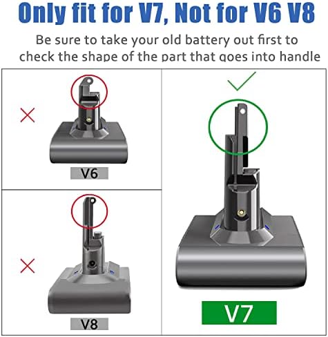החלפת סוללה V7 SV11 לדייסון, V7 בעלי חיים פרו, V7 Motorhead, V7 ואקום מקל אלחוטי, טריגר V7, V7 פלאפי שואבי