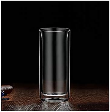 כוס זכוכית מבודדת בקיר כפול של סאן, כוסות זכוכית הייבול 16 אונקיות לבירה, לימונדה, תה קר, משקה טרופי, קוקטייל,