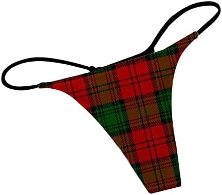 חג המולד חוטיני סקסי נשים תחתונים שובבים רצועות מתיחה תחתונים T-גב תקצירים עץ חג המולד ביקיני חוטיני