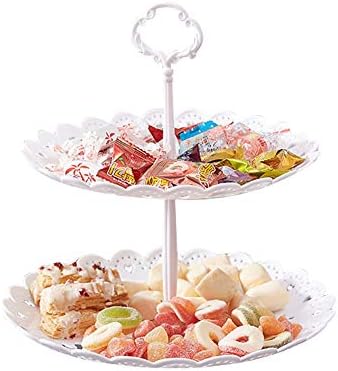 סט של 7 יחידות עגול פלסטיק מסיבת עוגת דוכן הקאפקייקס מחזיק פירות קינוח תצוגת צלחת שולחן קישוט עבור תינוק מקלחת