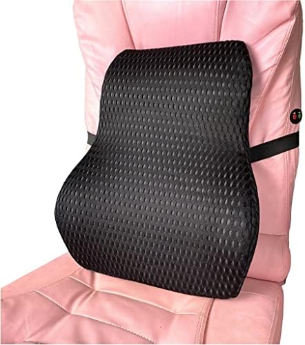 HFDGDFK מותניים המותניים בגב כרית זיכרון קצף מכונית מושב כרית כרית המותני תמיכה גב רכה לכיסא משרד עם רצועות מתכווננות