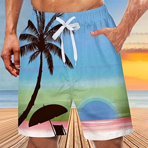 Miashui בגד ים ארוך גברים קיץ קיץ פלוס מכנסיים בגודל מכנסי כיס ספורט מזדמן רופף פועל ישר חמש