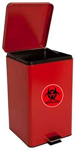 מדבקות אזהרה ביו -הזארד 5 אינץ 'מדבקות ביו -סכנה אדומות עגולות סימנים מדבקות למעבדות, בתי חולים ושימוש תעשייתי
