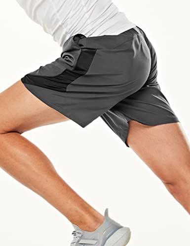 מכנסי ריצה פעילים של TSLA גברים, מכנסי אימון בגודל כושר בגודל 7 אינץ