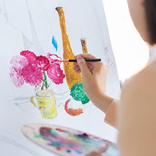 סט מברשת צבע פרימיום של מברשת צבע של 16 ארטסטים לצבעי מים, שמן או ציור אקרילי סכין פלטת פלטה, ספוג וארגון