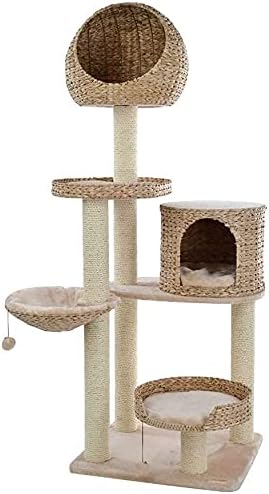 חתול עץ דירה גרוד חתול מגדל לחיות מחמד לשחק צעצוע עמדת רצפת פעילות מרכז מגרד לטפס הודעה טיפוס סולם קפיצות