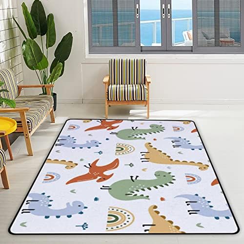 זוחל שטיח מקורה משחק מחצלת דינוזאור צבעוני לסלון חדר שינה חינוכי חינוך חינוכי שטיח שטיח 60x39 אינץ '