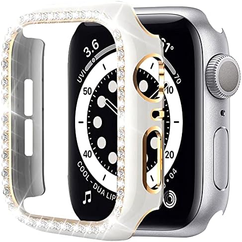 מקרה קריסטל DJDLFA Diamond עבור Apple Watch 7 6 SE 40 ממ 44 ממ 41 ממ 45 ממ IWatch Series 5 3 38 ממ 42 ממ מכסה