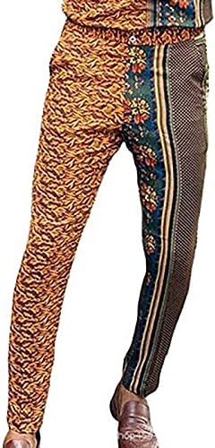 חליפה מזדמנת של Sinzelimin לגברים בהוואי חולצה פרחונית מכנסיים ארוכים מכניסים מכנסיים עם שרוולים קצרים אופנה שני