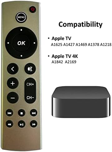 Smartway2Save אוניברסלי שלט רחוק תואם לכל דורות ה- Apple TV Box השני השלישי הרביעי 4K. אין פונקציה קולית.