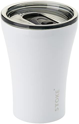 כוס קפה לשימוש חוזר קרמיקה מחוסמת איפינקה סטוקה 8 עוז - מלאך לבן