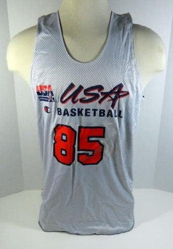 קבוצה של שנות התשעים ארהב כדורסל 85 משחק הוציא תרגול כחול הפיך ג'רזי XL 305 - משחק NBA בשימוש