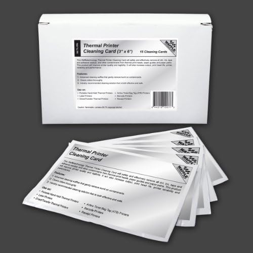 ערכת כרטיסי ניקוי מדפסת תרמית של WafleChnology - IPA אולטרה -טהור לקבלה ומדפסת תרמית - מניעת ריבות ואיכות