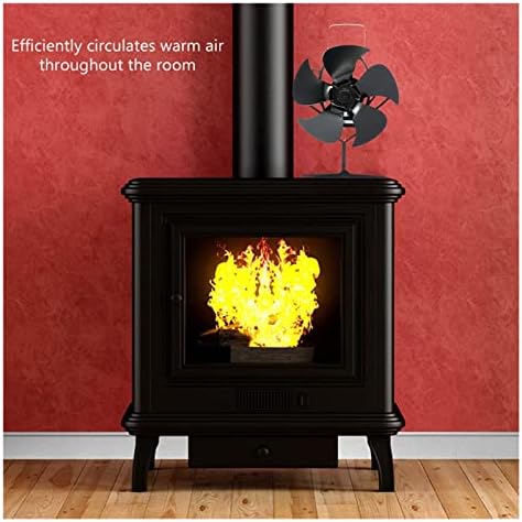 תנור מאוורר יעיל 4 חום אח מאוורר מופעל יומן עץ צורב שקט מאוורר בית חום הפצה עבור בית