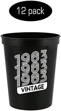 Veracco 1983 1983 1983 וינטג '40 שנה גביע מסיבת אצטדיון מצחיק מתנות איסור איסור יום הולדת עבורו ארבעים