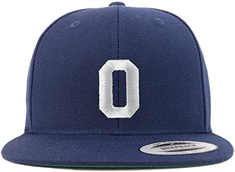 חנות הלבשה אופנתית מספר 0 חוט לבן רקום שטר שטוח סנאפבק כובע בייסבול