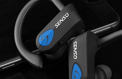 אוזניות Senso Bluetooth, אוזניות הספורט האלחוטיות הטובות ביותר עם מיקרופון IPX7 אטום מים STEREO STEREO
