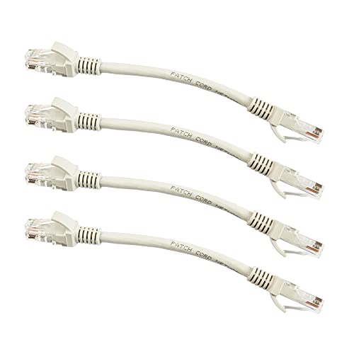 Kallaudo Cat6 כבל תיקון Ethernet 0.5 ft 10 ג'יגה -סיביות רשת אינטרנט LAN כבל תיקון, כבל תיקון RJ45 CAT