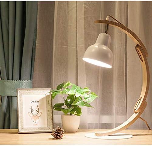 מנורת שולחן Llly - מנורת מיטה בחדר שינה הובלה הביתה רומנטית עץ חם לימוד חדר עיניים מנורת עין