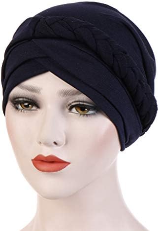 נשים מוצק לקלוע כובע מוסלמי לפרוע סרטן טורבן לעטוף כובע לוגיסטיקה נאצ ' וס כובע