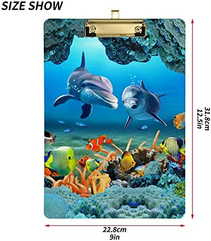 אלזה דולפין דגים מתחת למים בעלי החיים לוחות לילדים תלמיד נשים גברים מכתב גודל פלסטיק נמוך פרופיל קליפ,