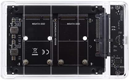 Xiwai כפול msata mini-sata SSD כרטיס JBOD RAID0 SPAN BRIDGE ל- USB3.0 TYPE-C USB-C 2.5 אינץ