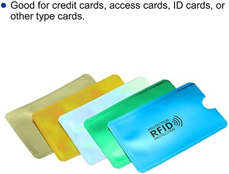 חסימת צבעוני אשראי כרטיס שרוולים, 30 חבילה ללא מגע מגן מחזיק עבור ארנק, 5 צבעים
