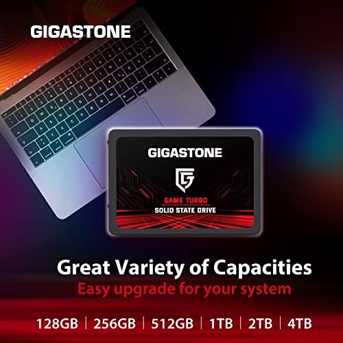 Gigastone Game Turbo 2-Pack 2TB SSD SATA III 6GB/S. תלת מימד NAND 2.5 אינץ 'כונן מצב מוצק פנימי, קרא