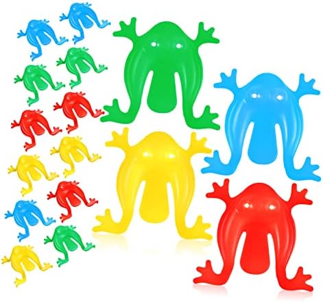 Kisangel 16 מחשבים דחוסים בעלי חיים מקפצים צבעוניים לשקית מגוונת אצבע אצבע מצחיקה פרס אמבטיה