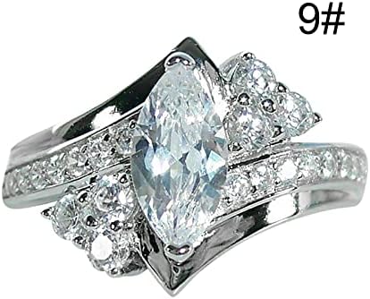 2023 זירקון חדש נשות טבעת תכשיטים יום הולדת הצעה למתנה טבעות טבעת למסיבת אירוסין לנשים רוז