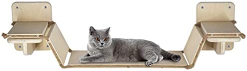 1 מטר חתול גשר טיפוס מסגרת עץ לחיות מחמד חתול עץ בית מיטת ערסל סיסל חבל גרוד חתול ריהוט חתול צעצוע