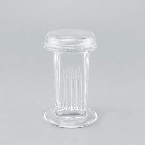 אדמאס-ביתא זכוכית שקופיות מכתים צנצנת, קופלין מכתים צנצנת 5-שקופיות קיבולת עם עגול זכוכית מכסה