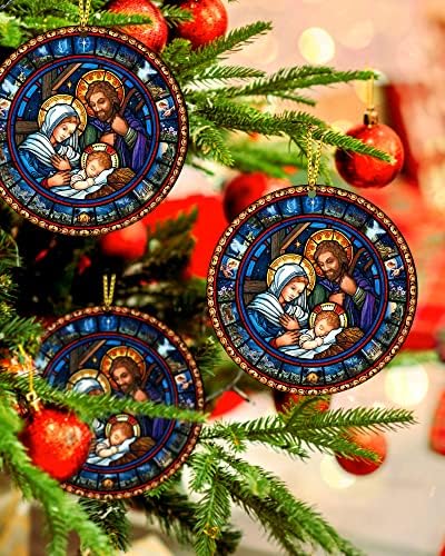 קישוטי הילדות לעץ חג המולד - מתנות דתיות לנשים מתנות נוצריות לנשים שומר על סצנת הילדות
