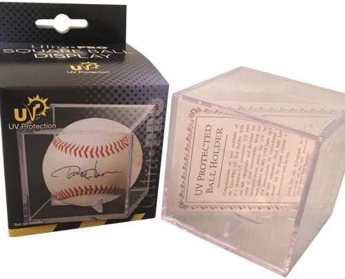 מייק פורל חתימה על חתימה רשמית בייסבול חתום MLB מאומת COA עם מארז תצוגה של UV - כדורי חתימה